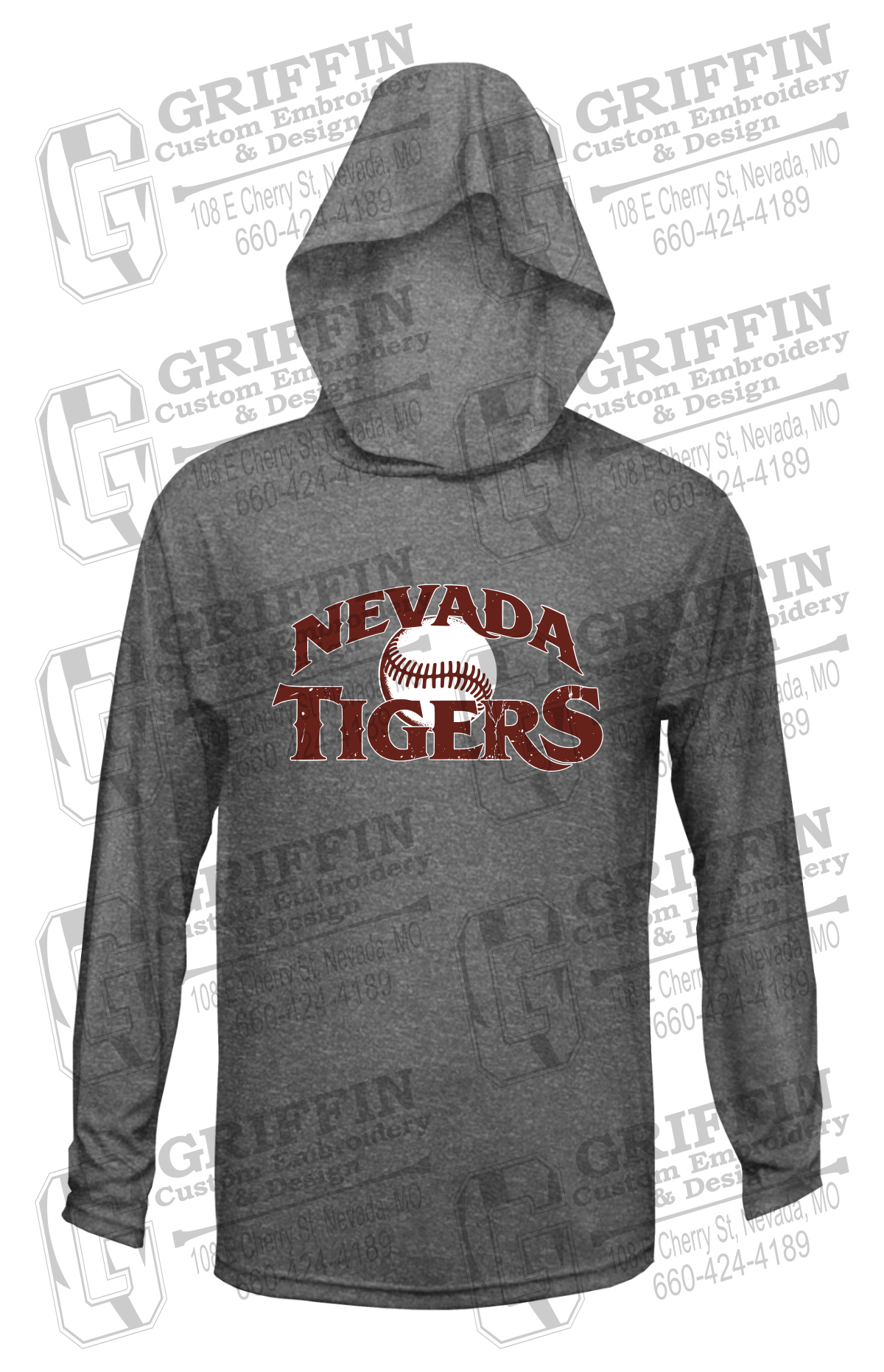 Dry-Fit T-Shirt Hoodie - Baseball - Nevada Tigers 26-R