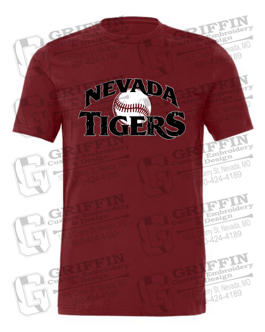 Cotton Short Sleeve T-Shirt - Baseball - Nevada Tigers 26-R