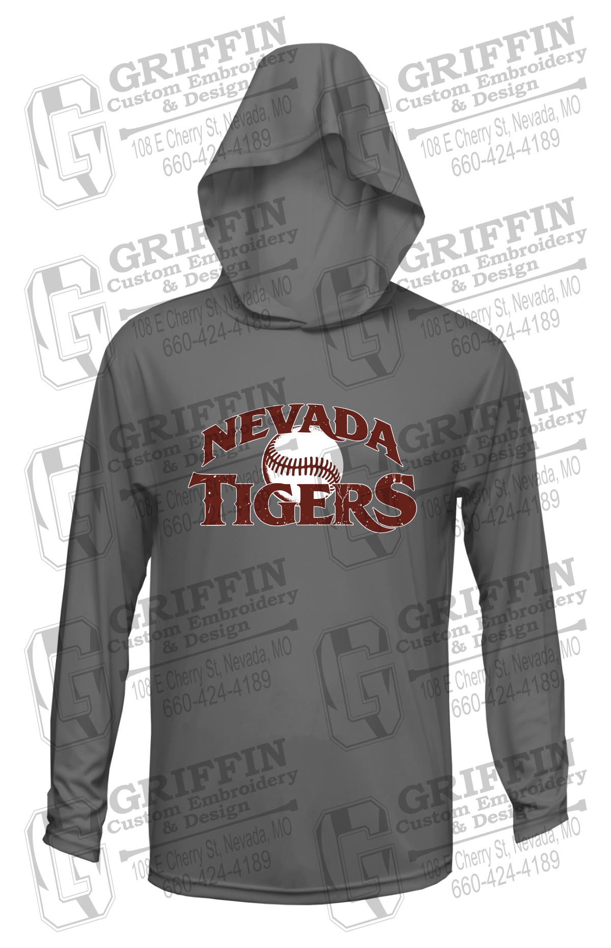 Dry-Fit T-Shirt Hoodie - Baseball - Nevada Tigers 26-R