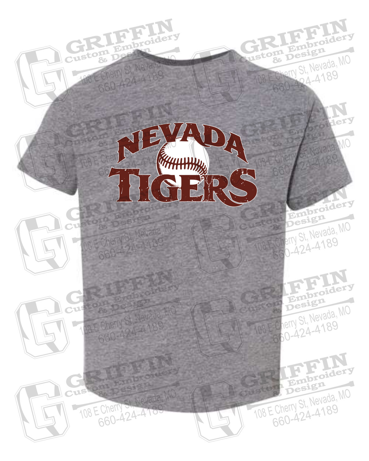 Toddler/Infant Cotton T-Shirt - Baseball - Nevada Tigers 26-R
