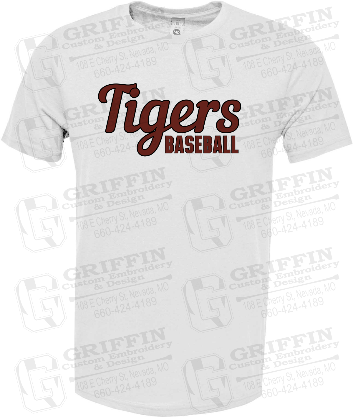 Soft-Tek Short Sleeve T-Shirt - Baseball - Nevada Tigers 26-S