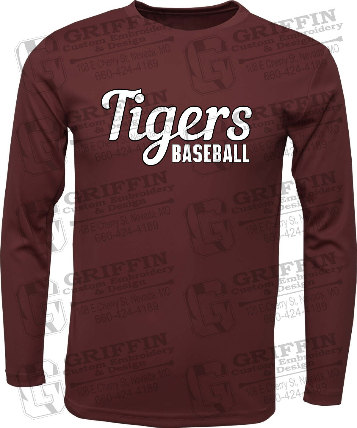 Toddler Dry-Fit Long Sleeve T-Shirt - Baseball - Nevada Tigers 26-S