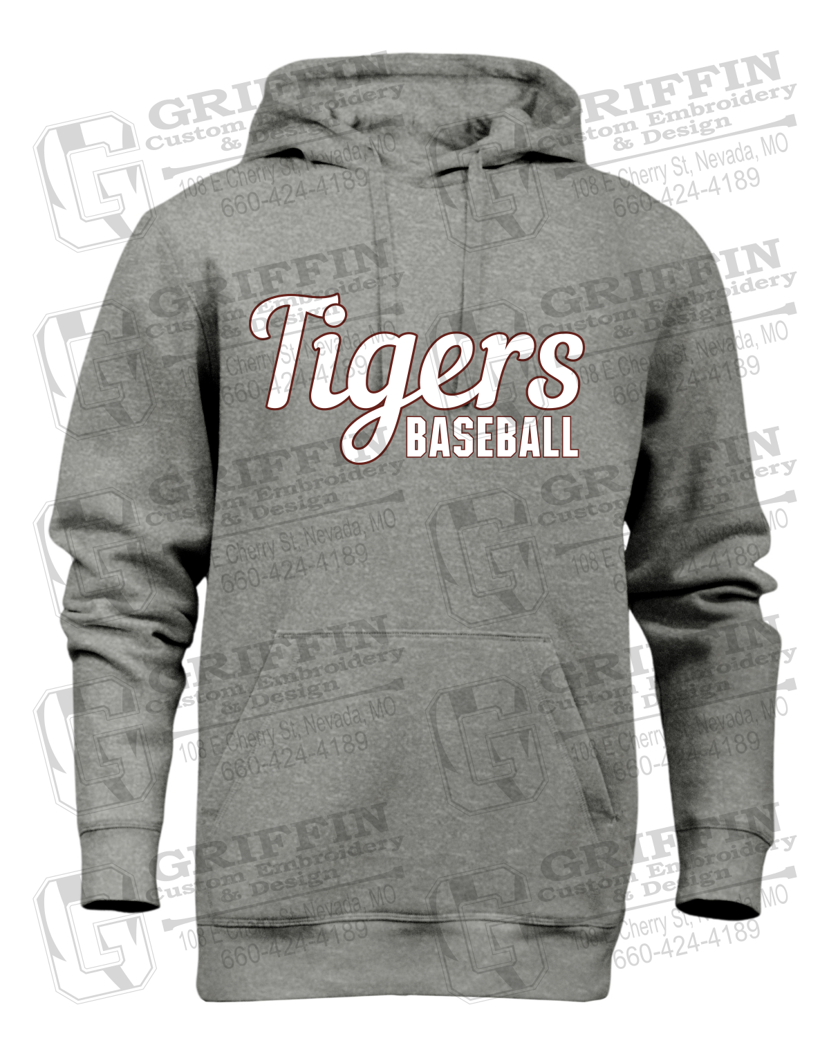 Heavyweight Fleece Hoodie - Baseball - Nevada Tigers 26-S