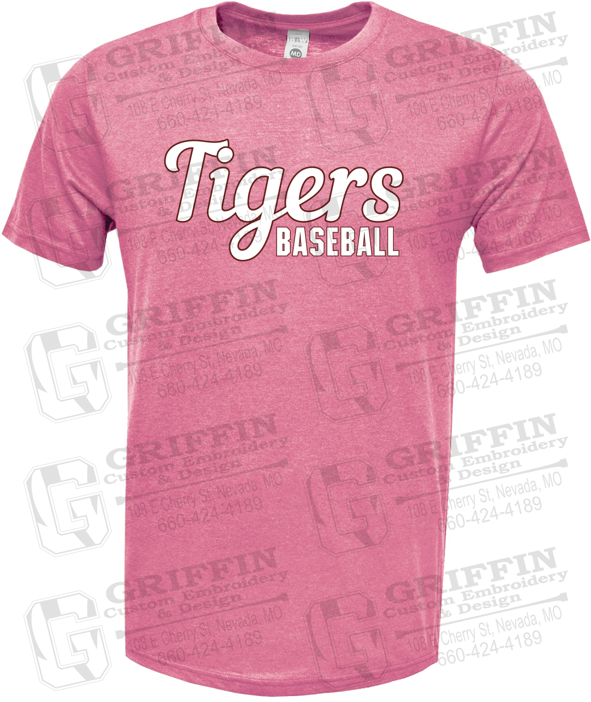 Soft-Tek Short Sleeve T-Shirt - Baseball - Nevada Tigers 26-S