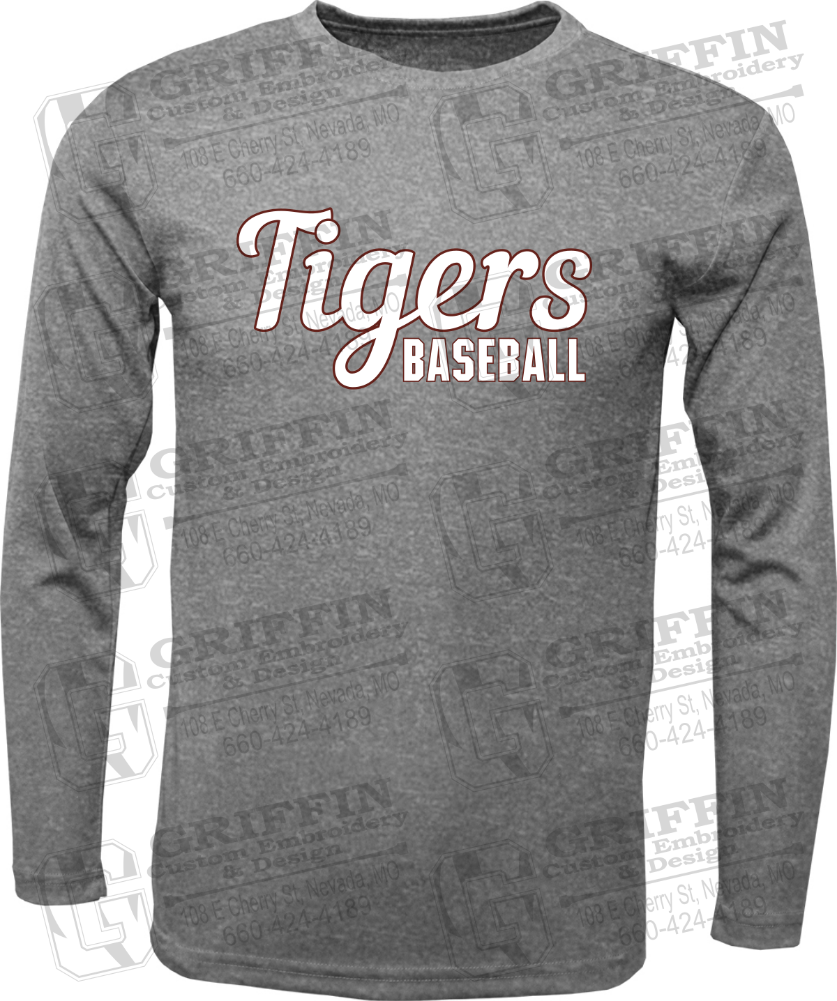 Toddler Dry-Fit Long Sleeve T-Shirt - Baseball - Nevada Tigers 26-S