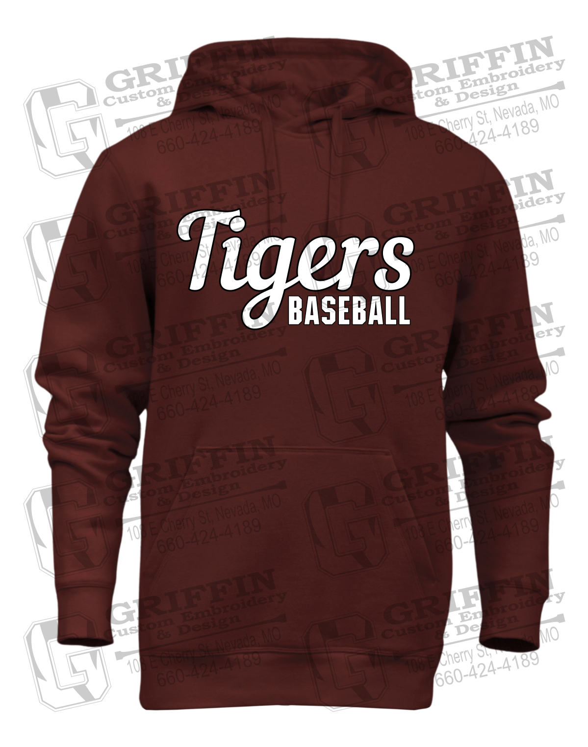 Heavyweight Fleece Hoodie - Baseball - Nevada Tigers 26-S