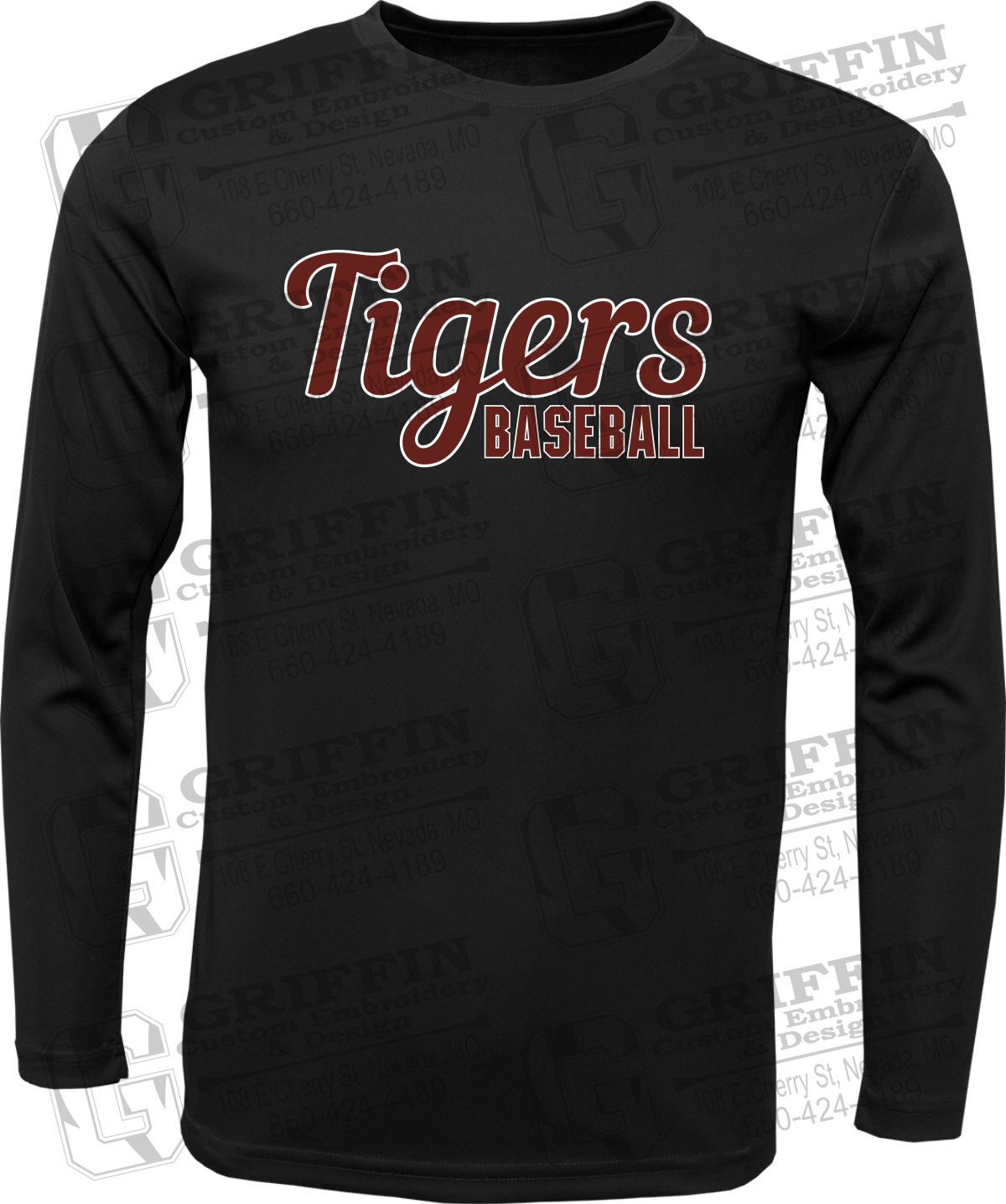 Toddler Dry-Fit Long Sleeve T-Shirt - Baseball - Nevada Tigers 26-S