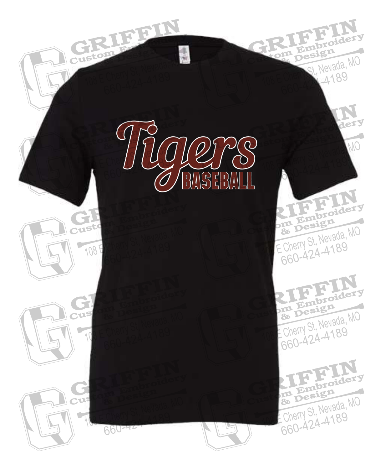 Cotton Short Sleeve T-Shirt - Baseball - Nevada Tigers 26-S