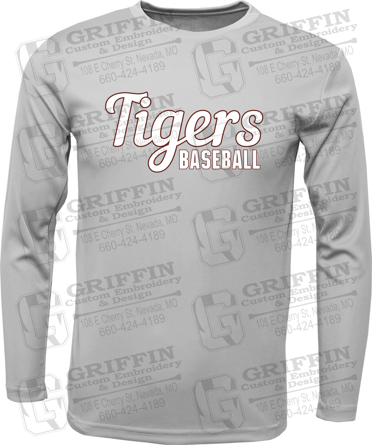 Toddler Dry-Fit Long Sleeve T-Shirt - Baseball - Nevada Tigers 26-S