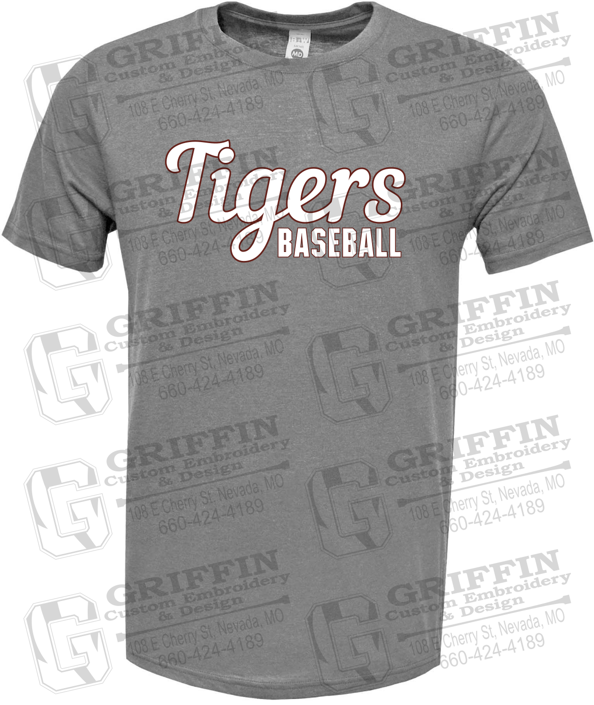 Soft-Tek Short Sleeve T-Shirt - Baseball - Nevada Tigers 26-S