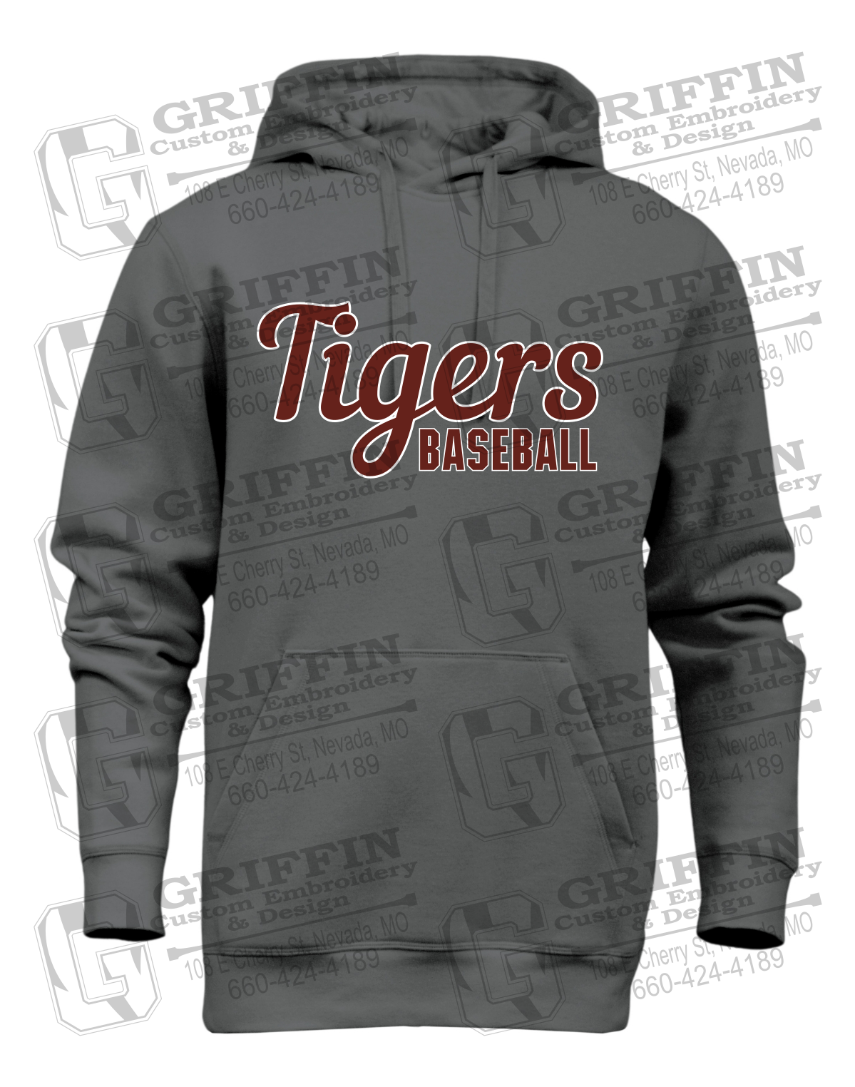 Heavyweight Fleece Hoodie - Baseball - Nevada Tigers 26-S