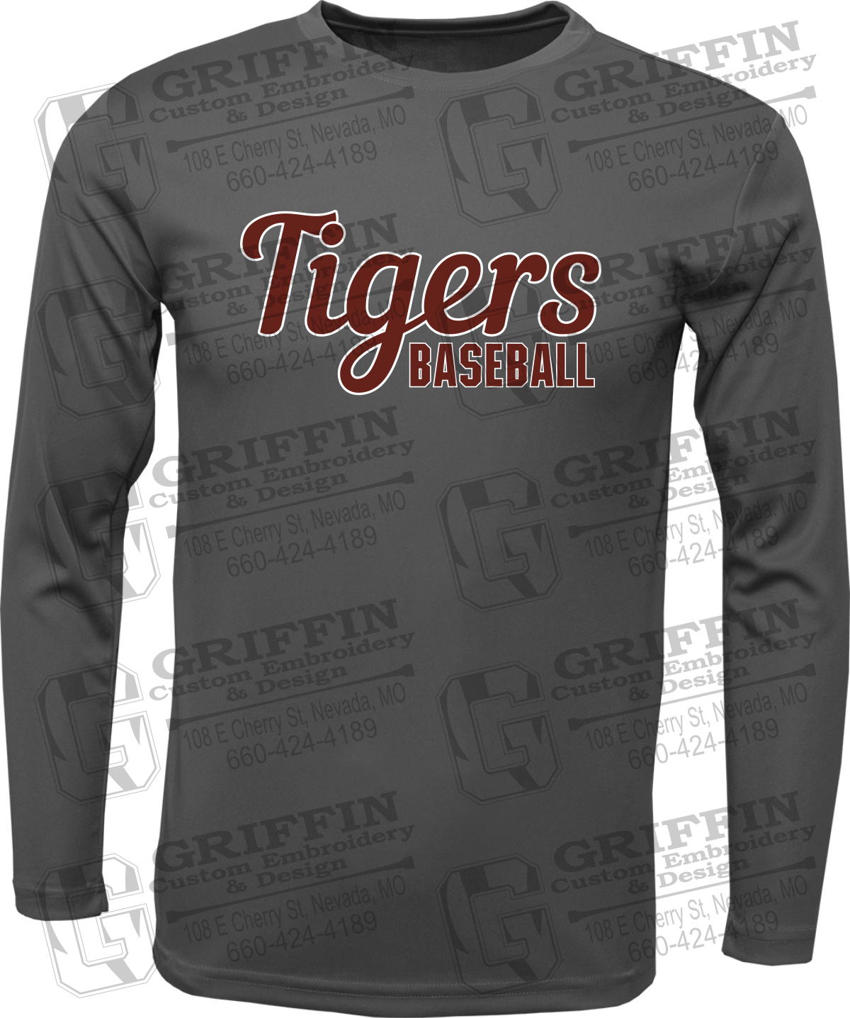 Toddler Dry-Fit Long Sleeve T-Shirt - Baseball - Nevada Tigers 26-S