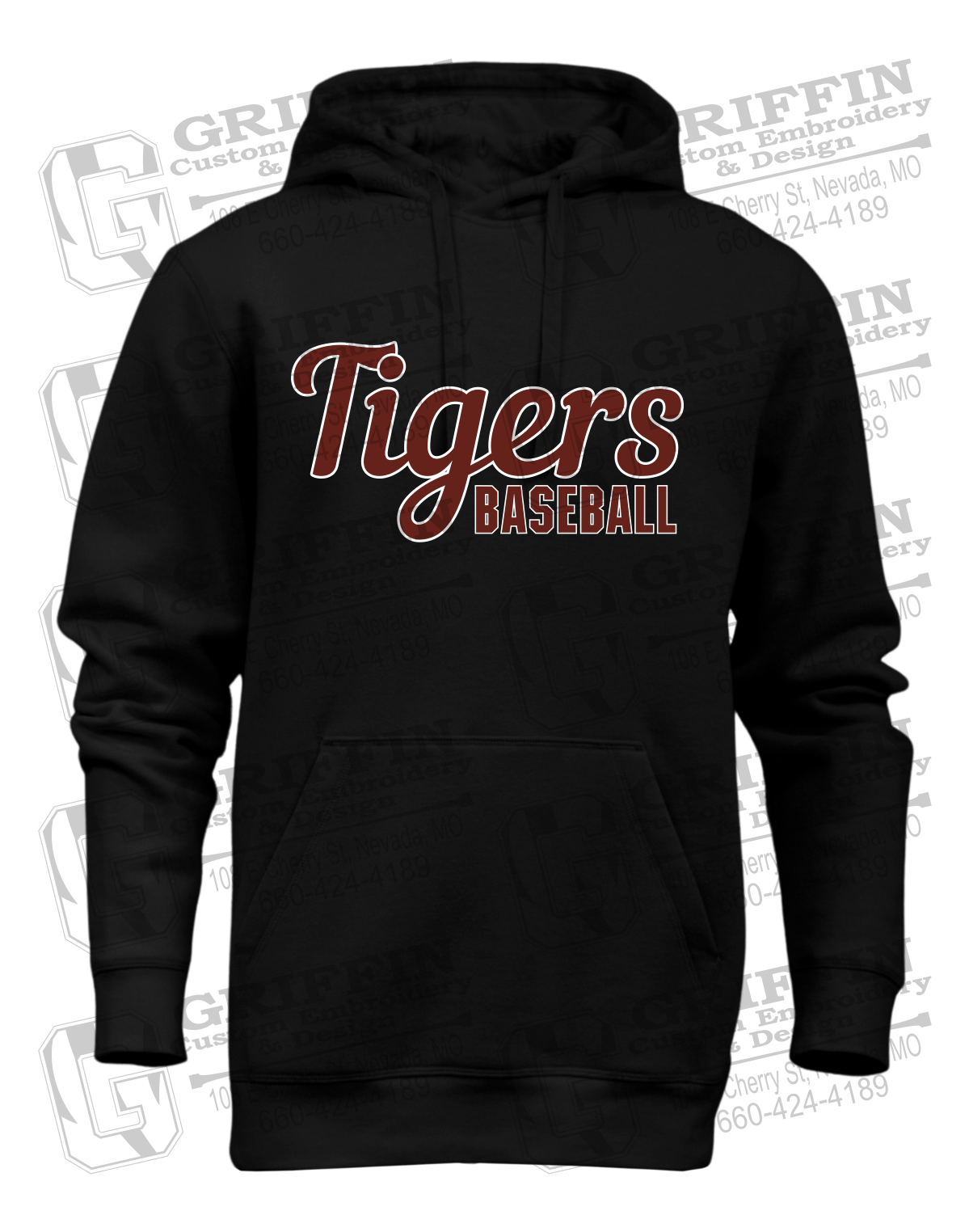 Heavyweight Fleece Hoodie - Baseball - Nevada Tigers 26-S