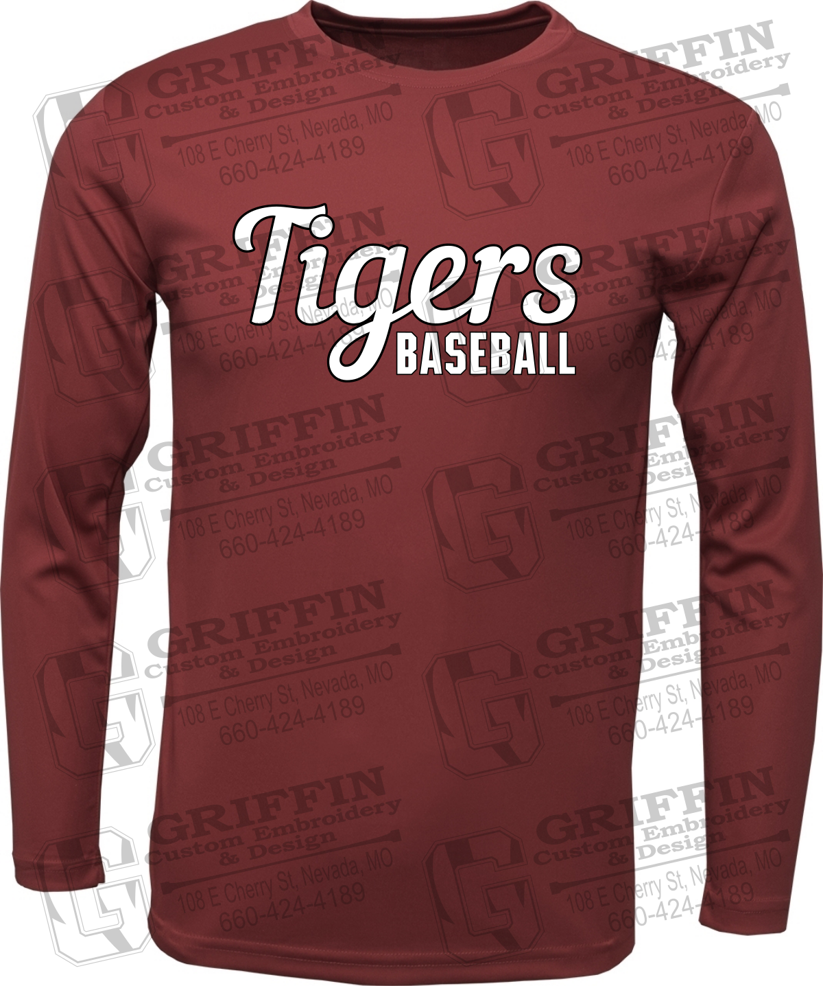 Dry-Fit Long Sleeve T-Shirt - Baseball - Nevada Tigers 26-S