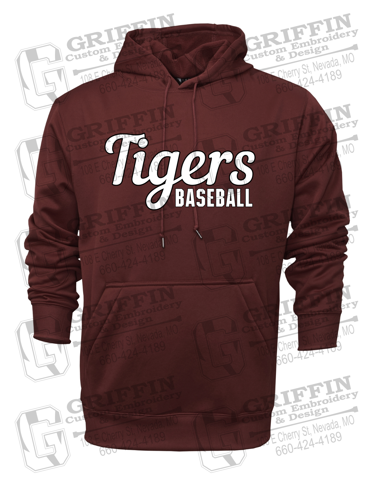 Performance Fleece Hoodie - Baseball - Nevada Tigers 26-S