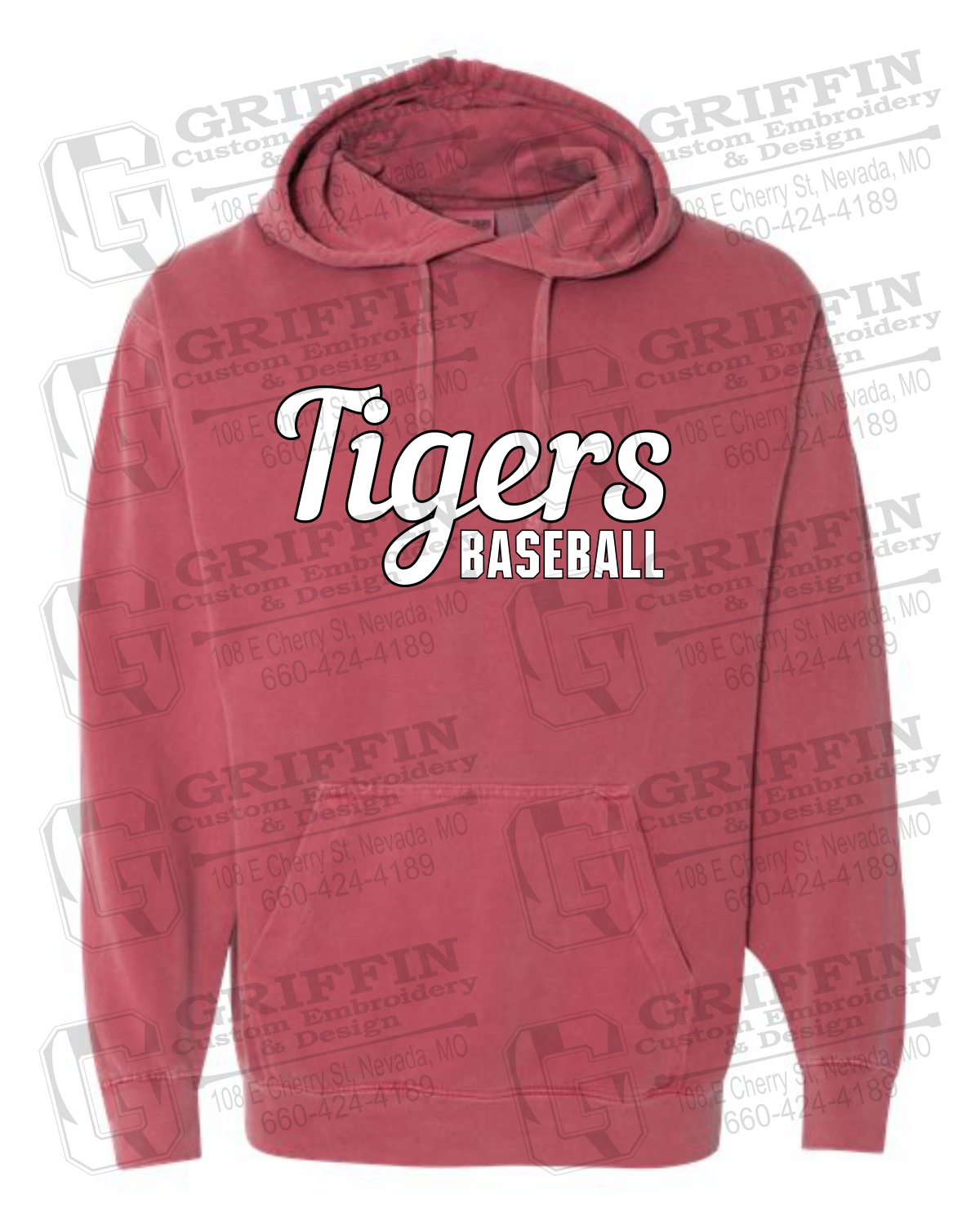 Comfort Colors Hoodie - Baseball - Nevada Tigers 26-S