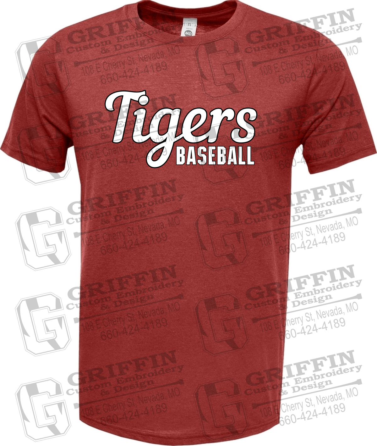 Soft-Tek Short Sleeve T-Shirt - Baseball - Nevada Tigers 26-S