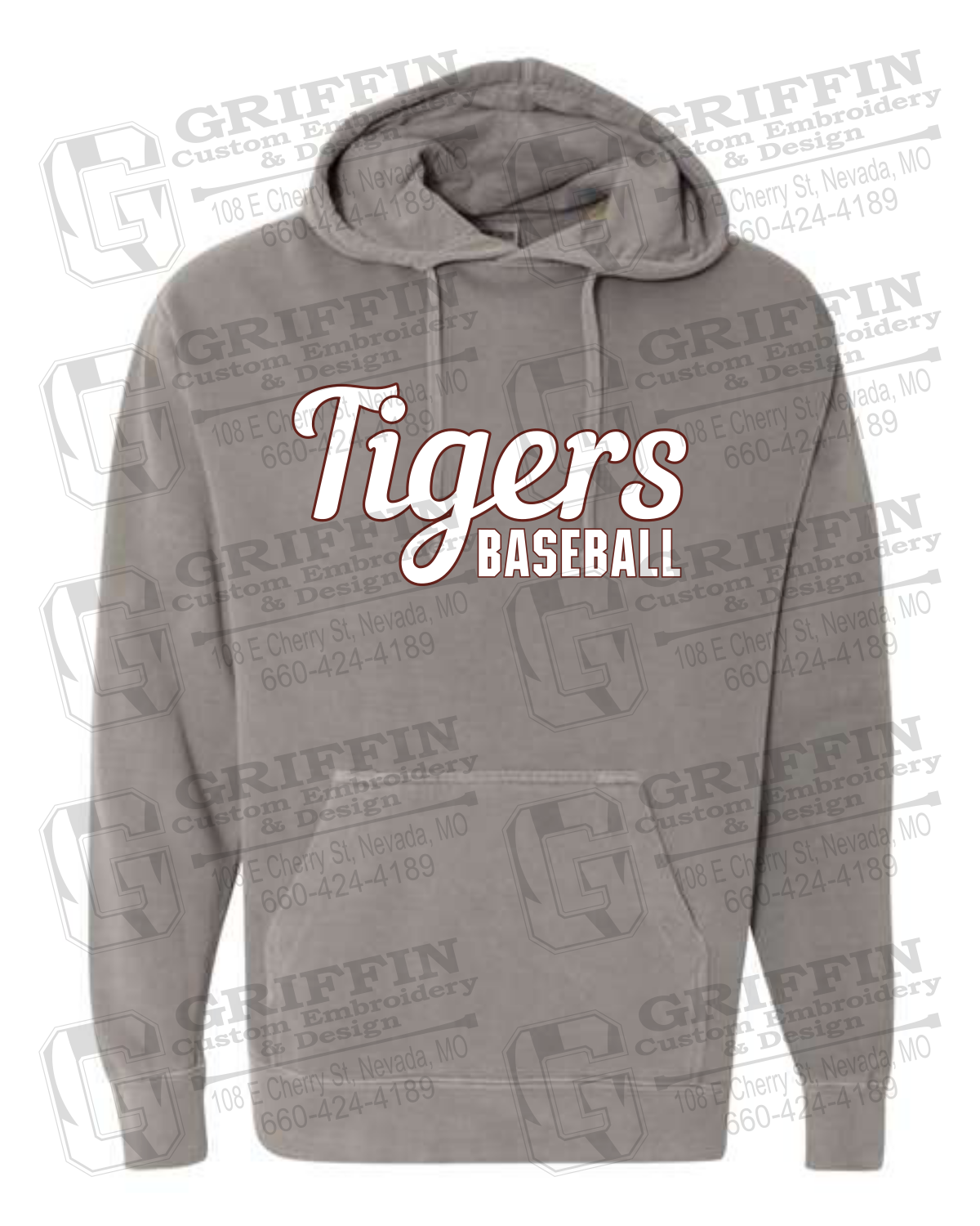 Comfort Colors Hoodie - Baseball - Nevada Tigers 26-S