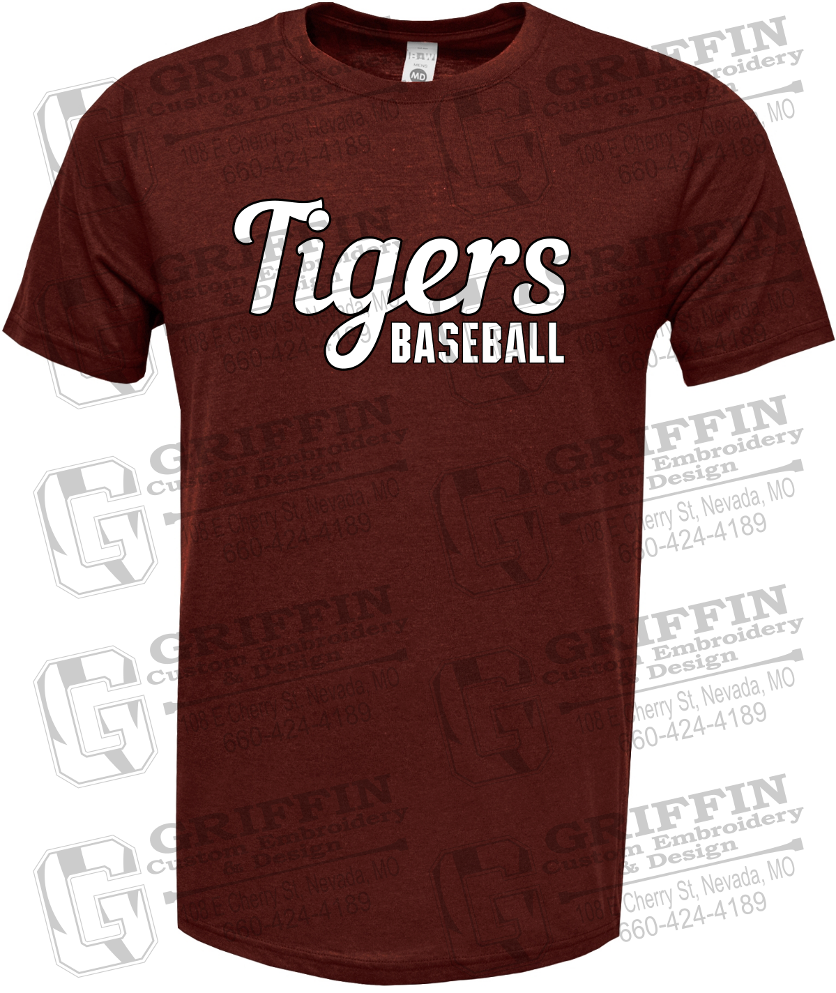 Soft-Tek Short Sleeve T-Shirt - Baseball - Nevada Tigers 26-S