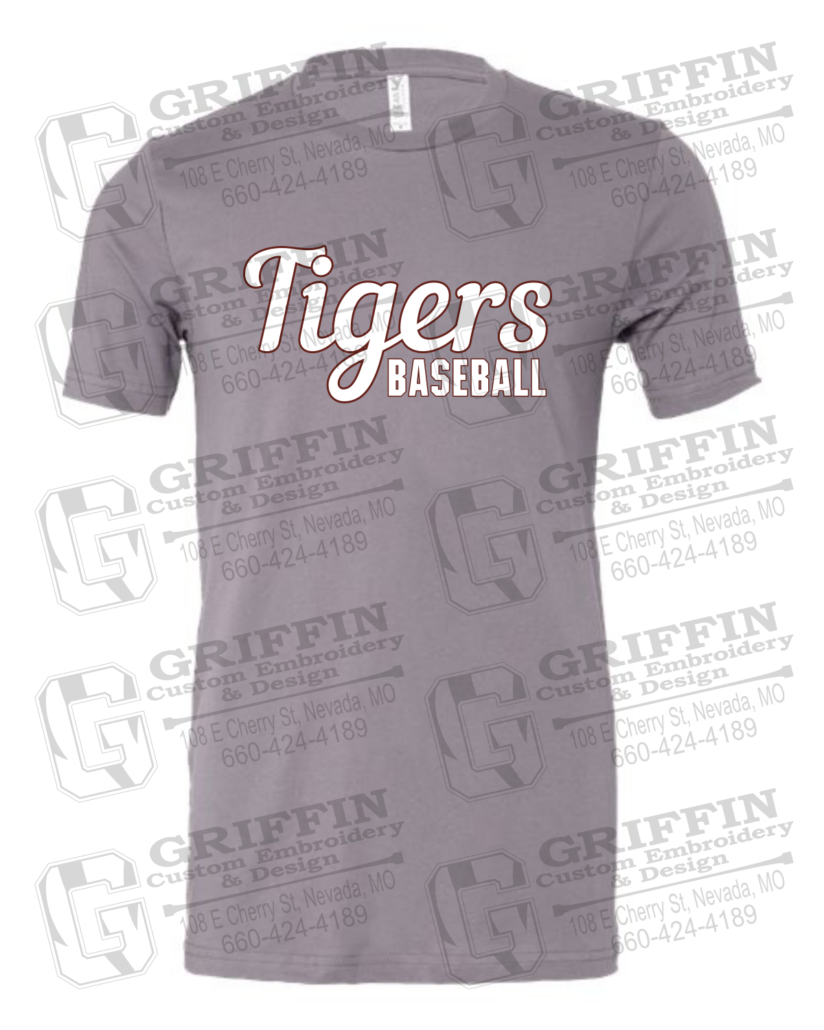 Cotton Short Sleeve T-Shirt - Baseball - Nevada Tigers 26-S