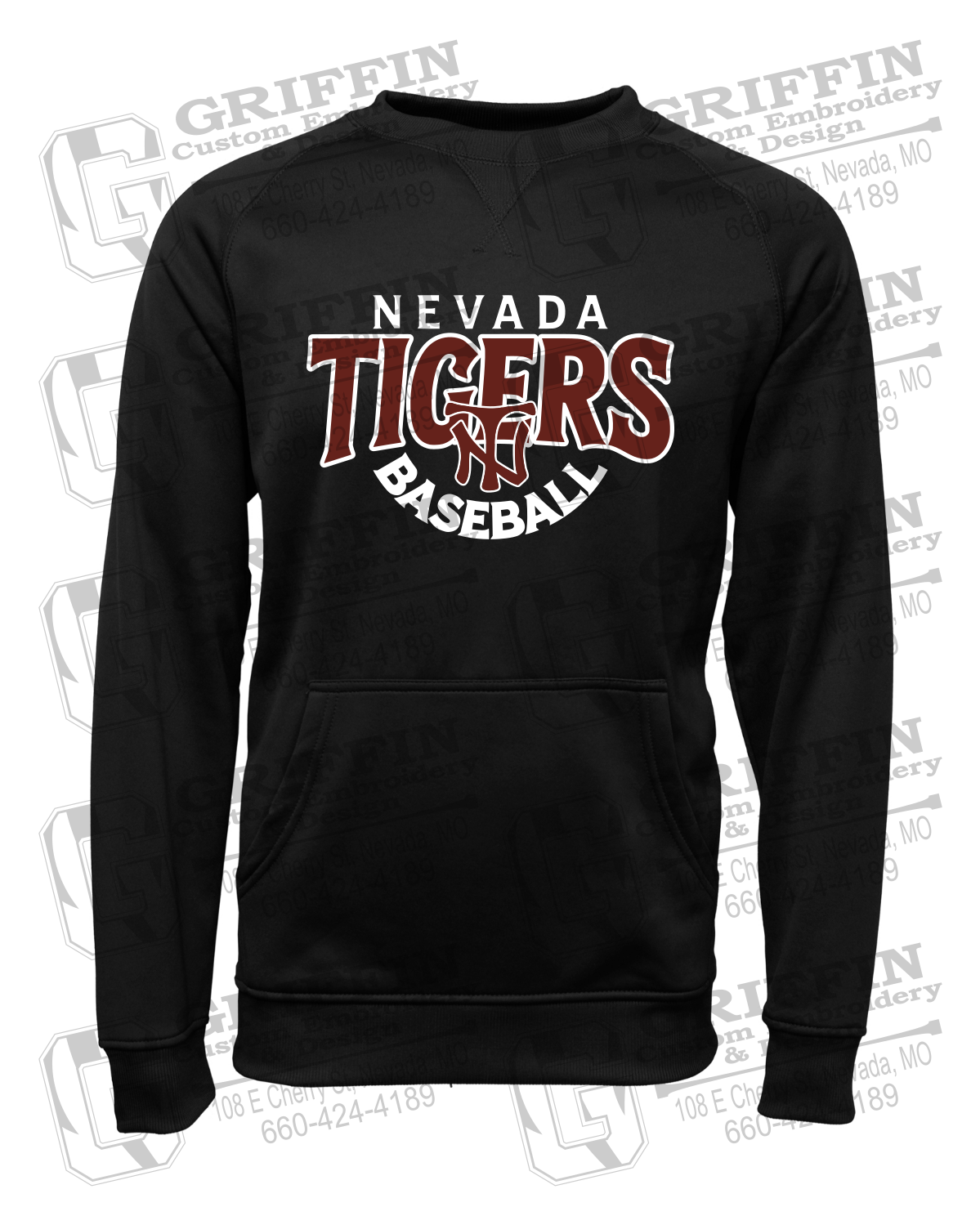 Performance Fleece Sweatshirt - Baseball - Nevada Tigers 26-T