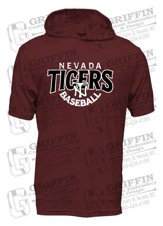 Dry-Fit Short Sleeve T-Shirt Hoodie - Baseball - Nevada Tigers 26-T