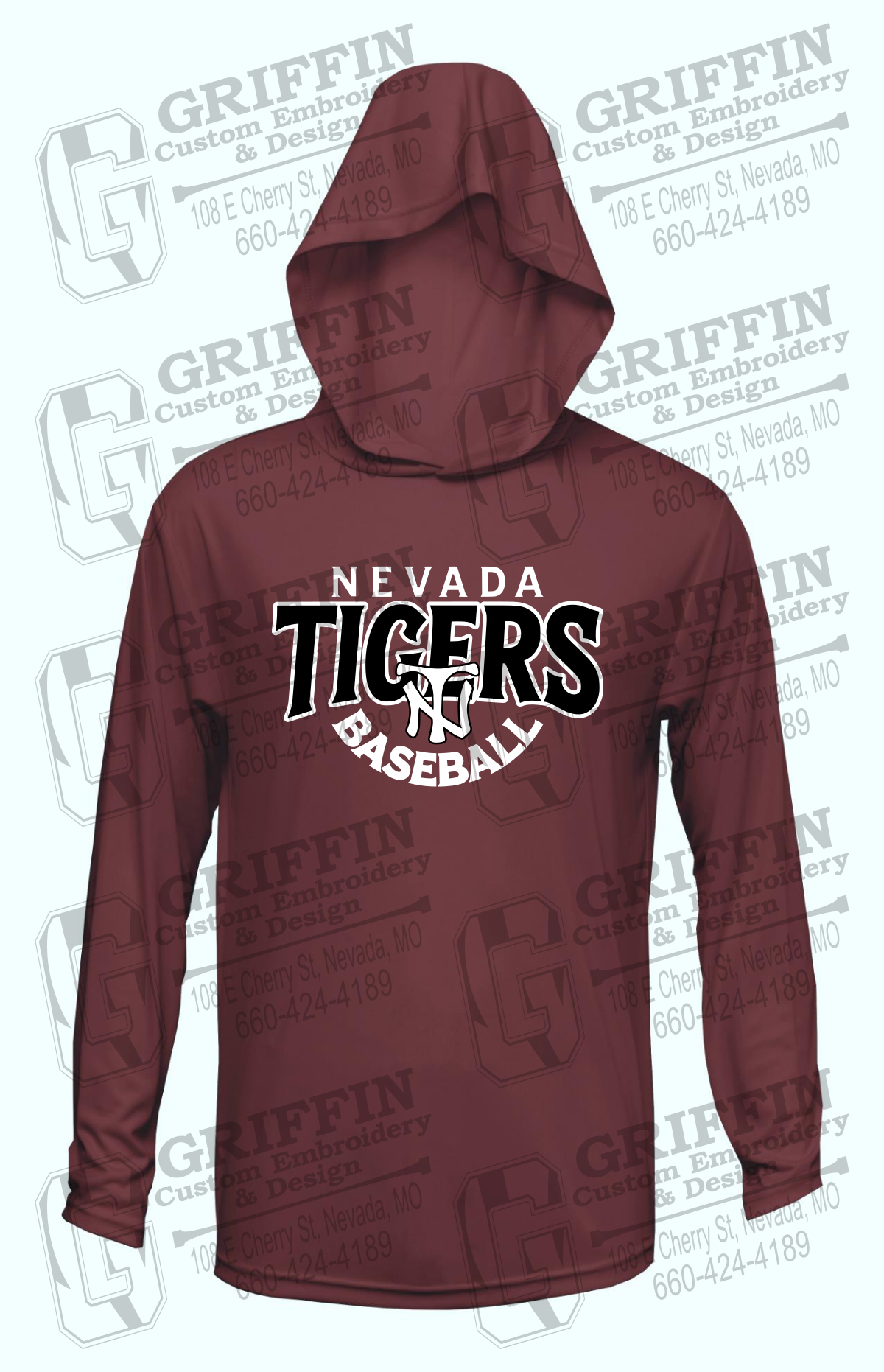 Dry-Fit T-Shirt Hoodie - Baseball - Nevada Tigers 26-T