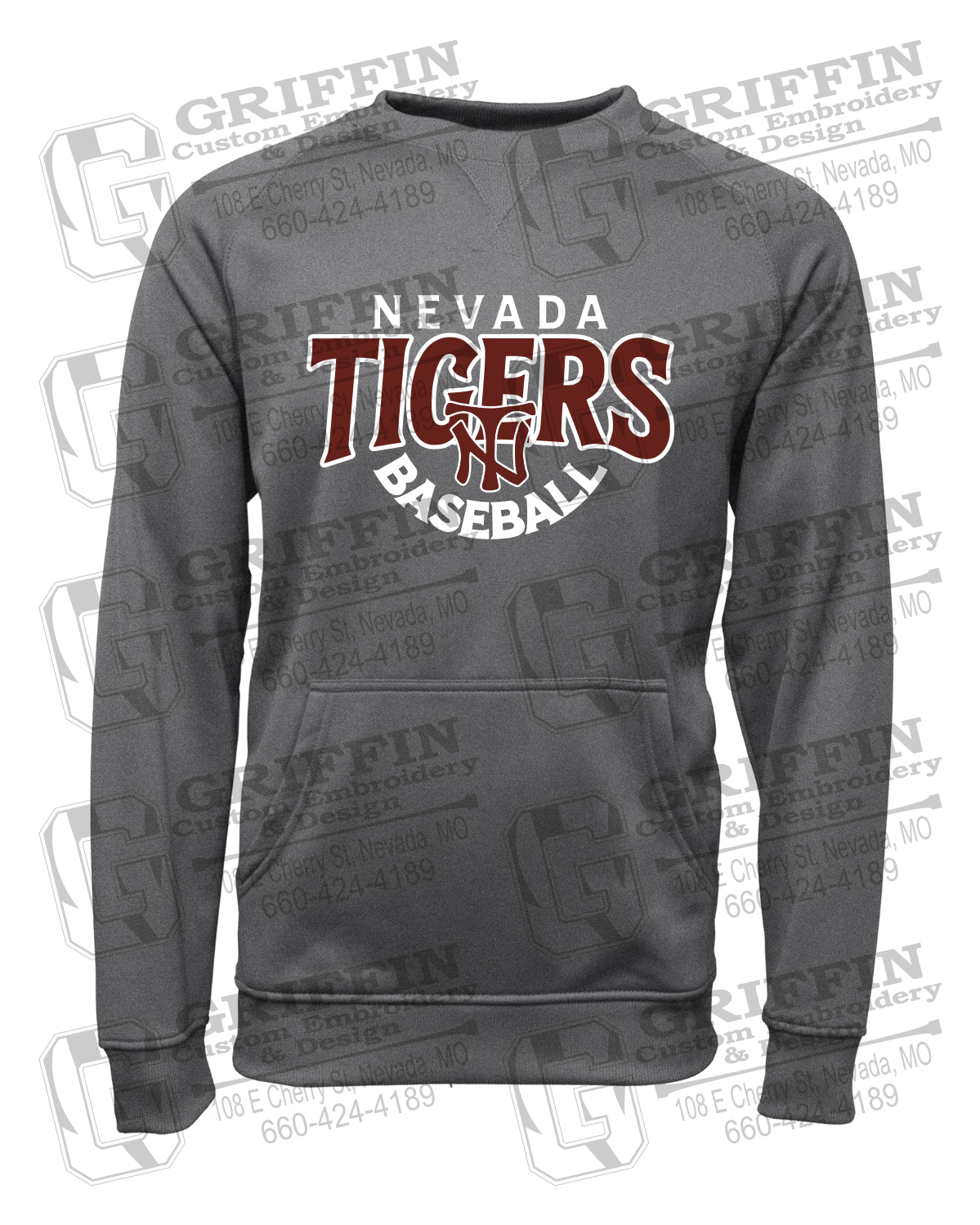 Performance Fleece Sweatshirt - Baseball - Nevada Tigers 26-T