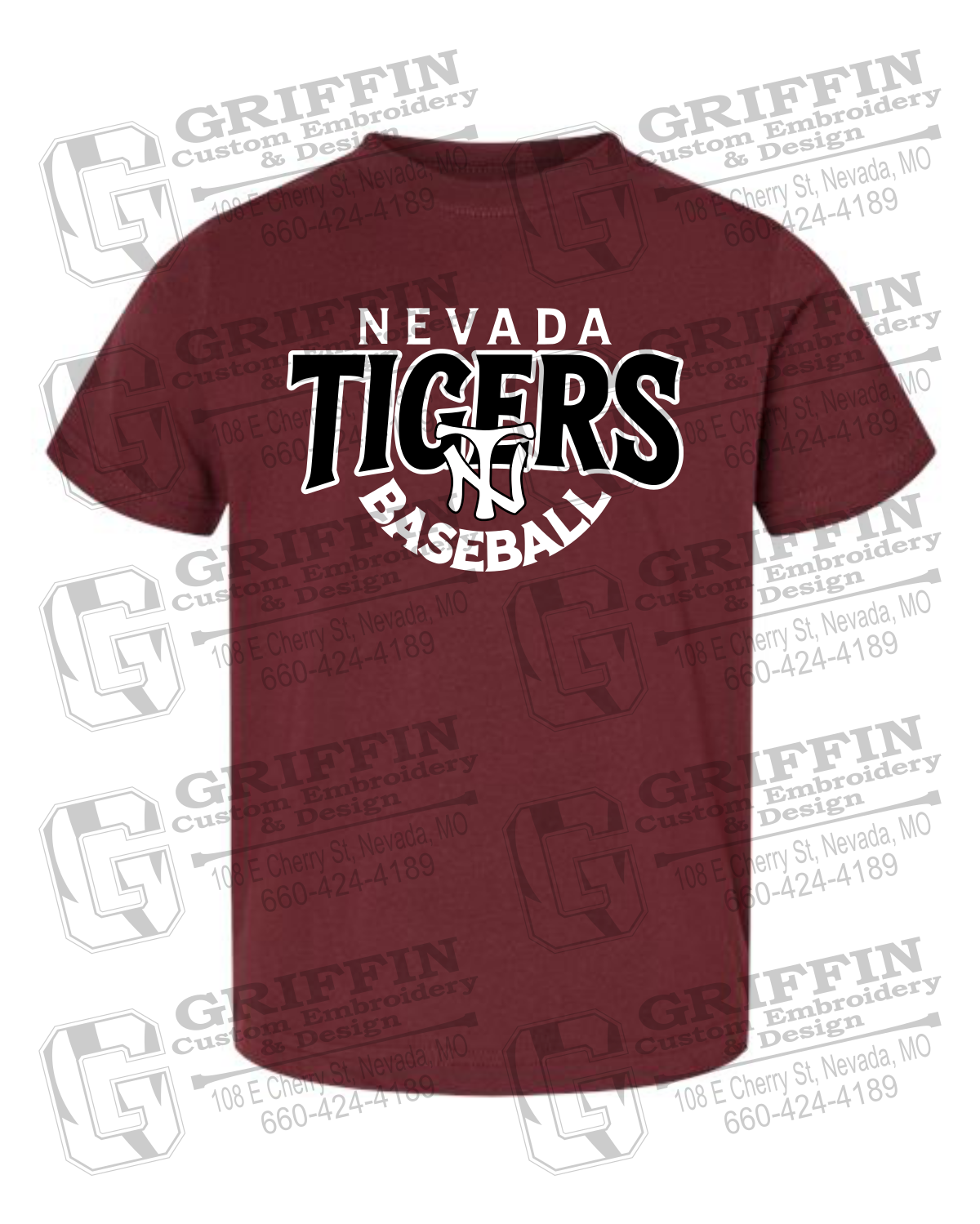 Toddler/Infant Cotton T-Shirt - Baseball - Nevada Tigers 26-T