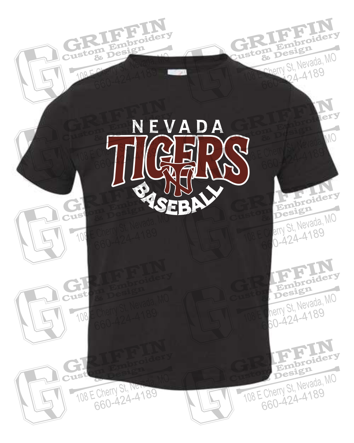 Toddler/Infant Cotton T-Shirt - Baseball - Nevada Tigers 26-T