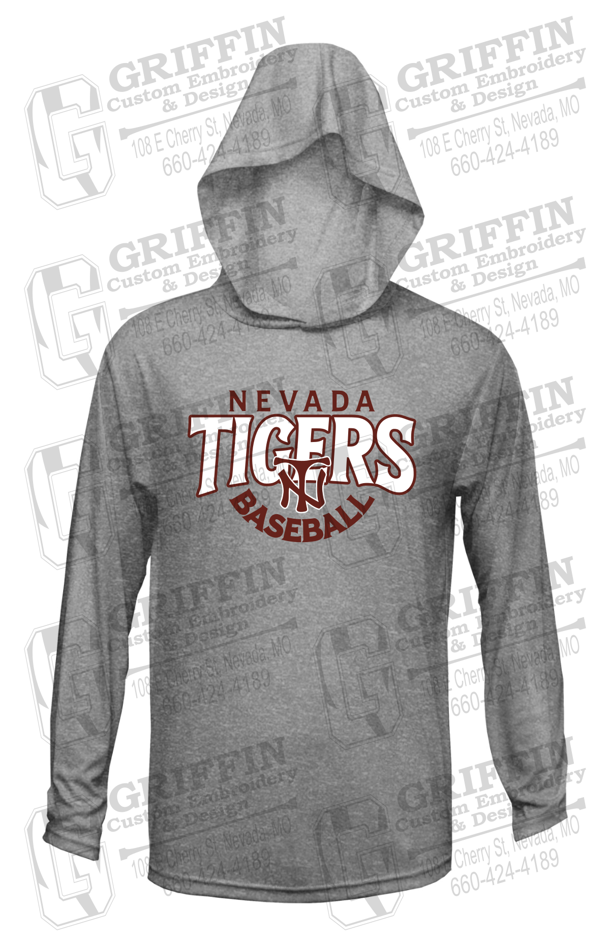 Dry-Fit T-Shirt Hoodie - Baseball - Nevada Tigers 26-T