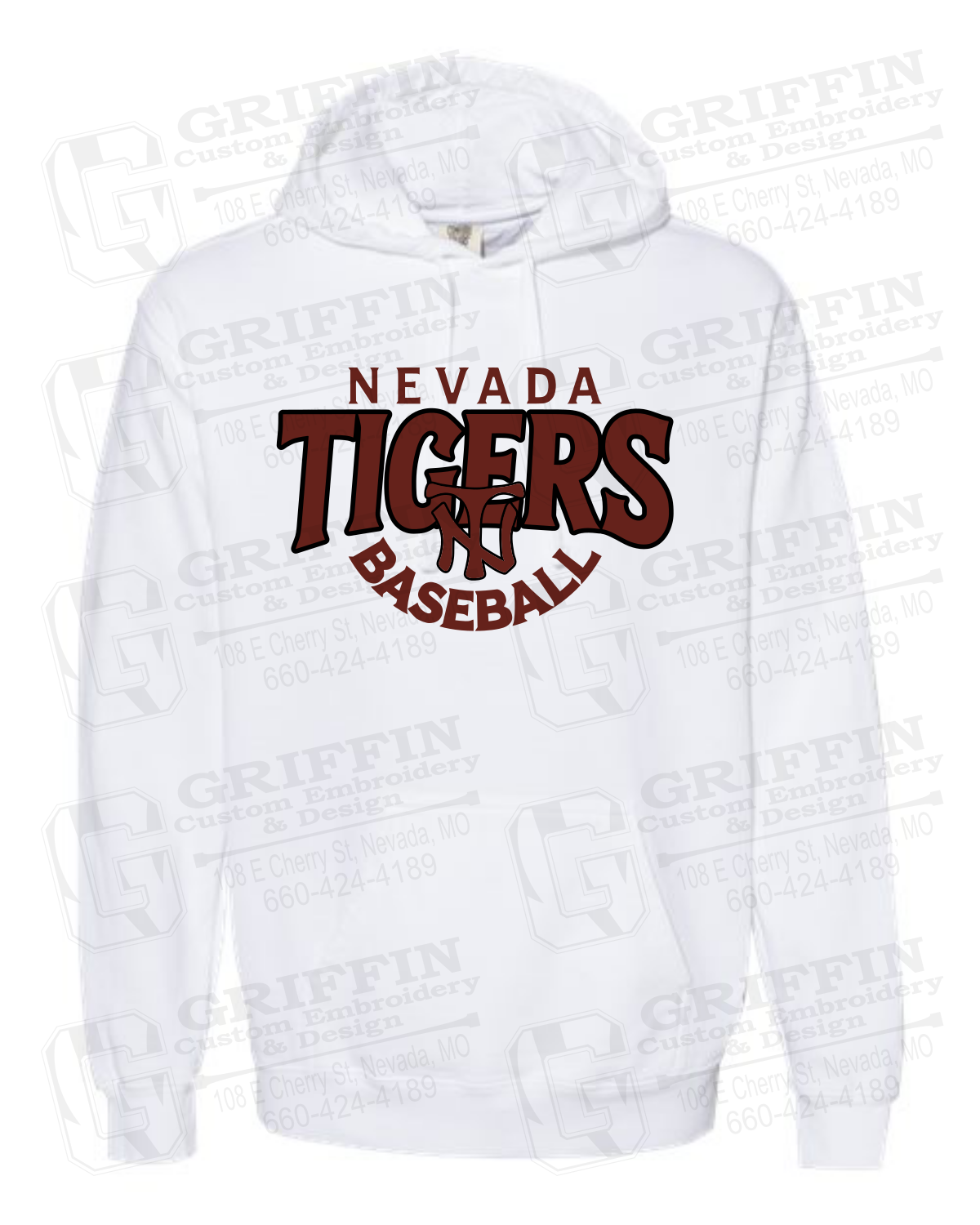 Comfort Colors Hoodie - Baseball - Nevada Tigers 26-T