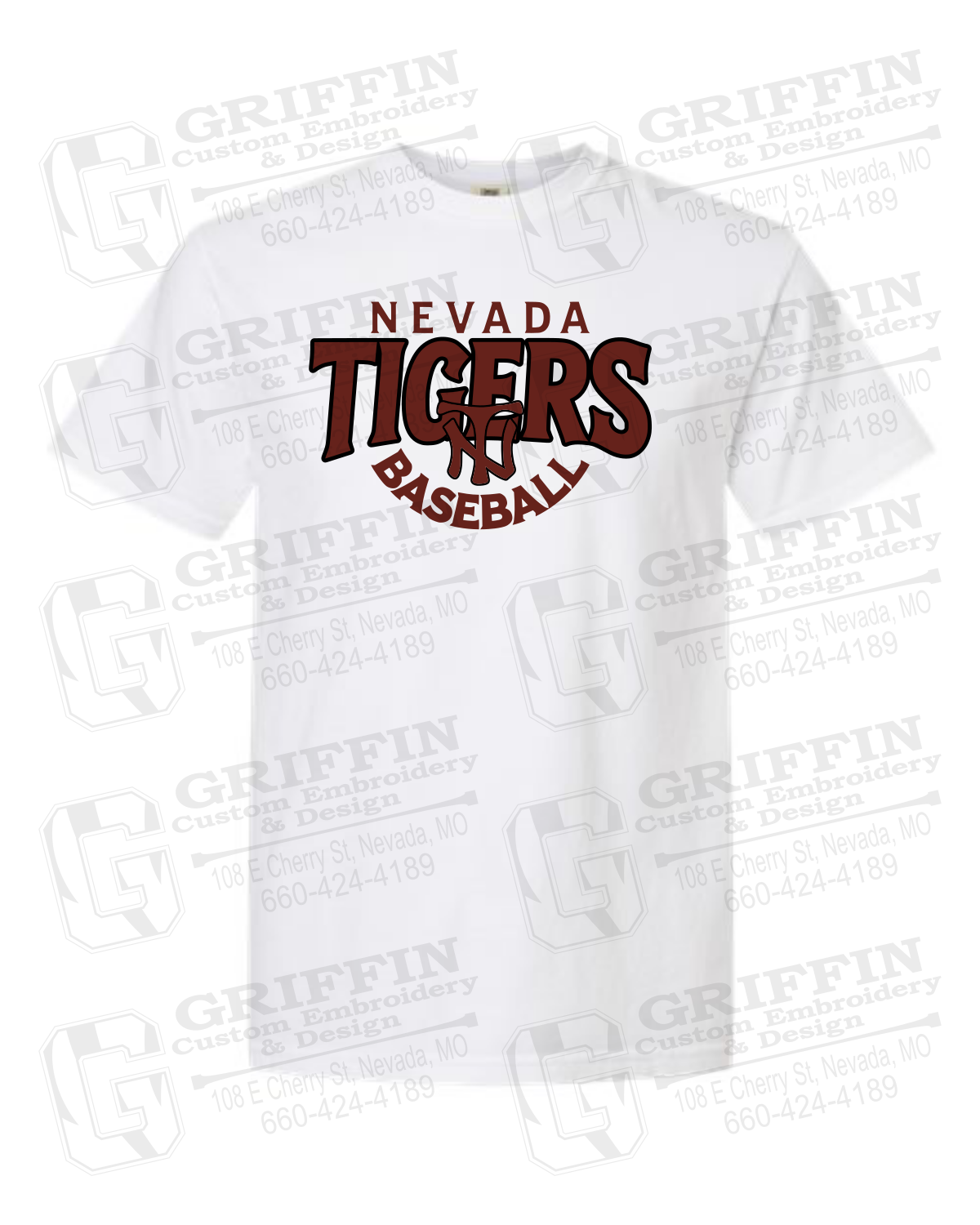 Comfort Colors Short Sleeve T-Shirt - Baseball - Nevada Tigers 26-T