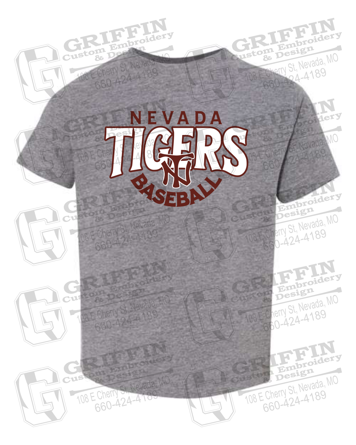 Toddler/Infant Cotton T-Shirt - Baseball - Nevada Tigers 26-T