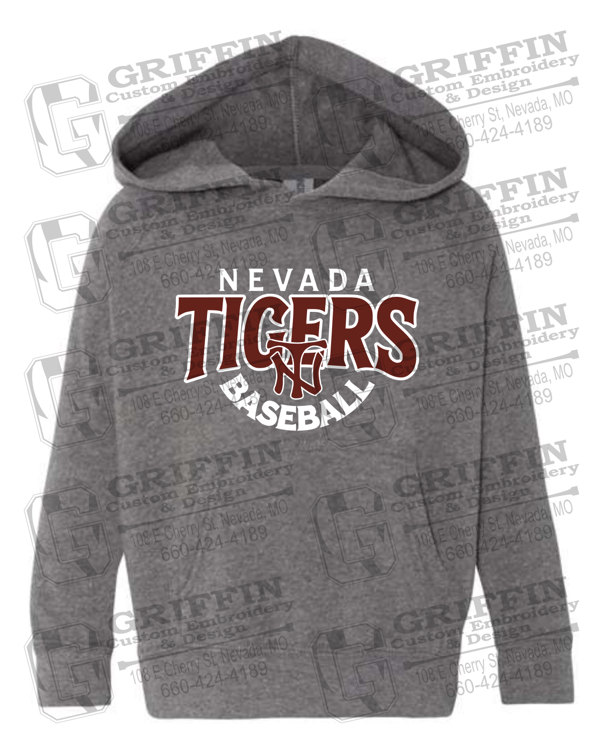 Toddler Hoodie - Baseball - Nevada Tigers 26-T