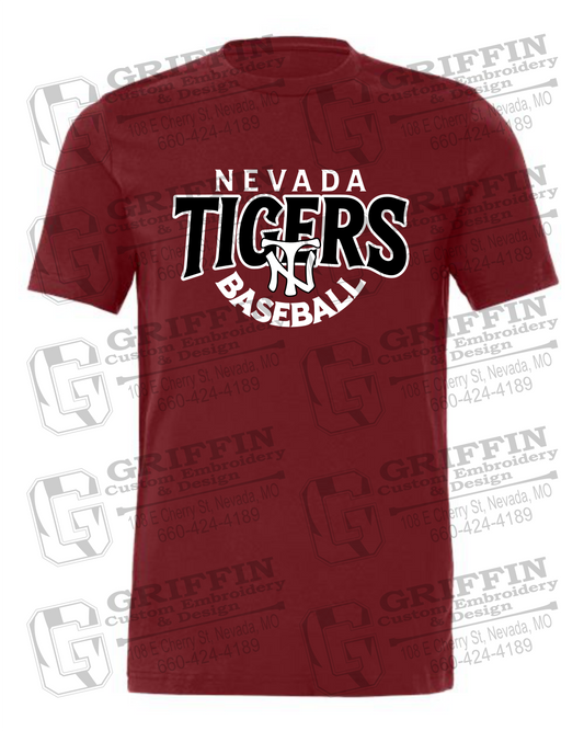 Cotton Short Sleeve T-Shirt - Baseball - Nevada Tigers 26-T