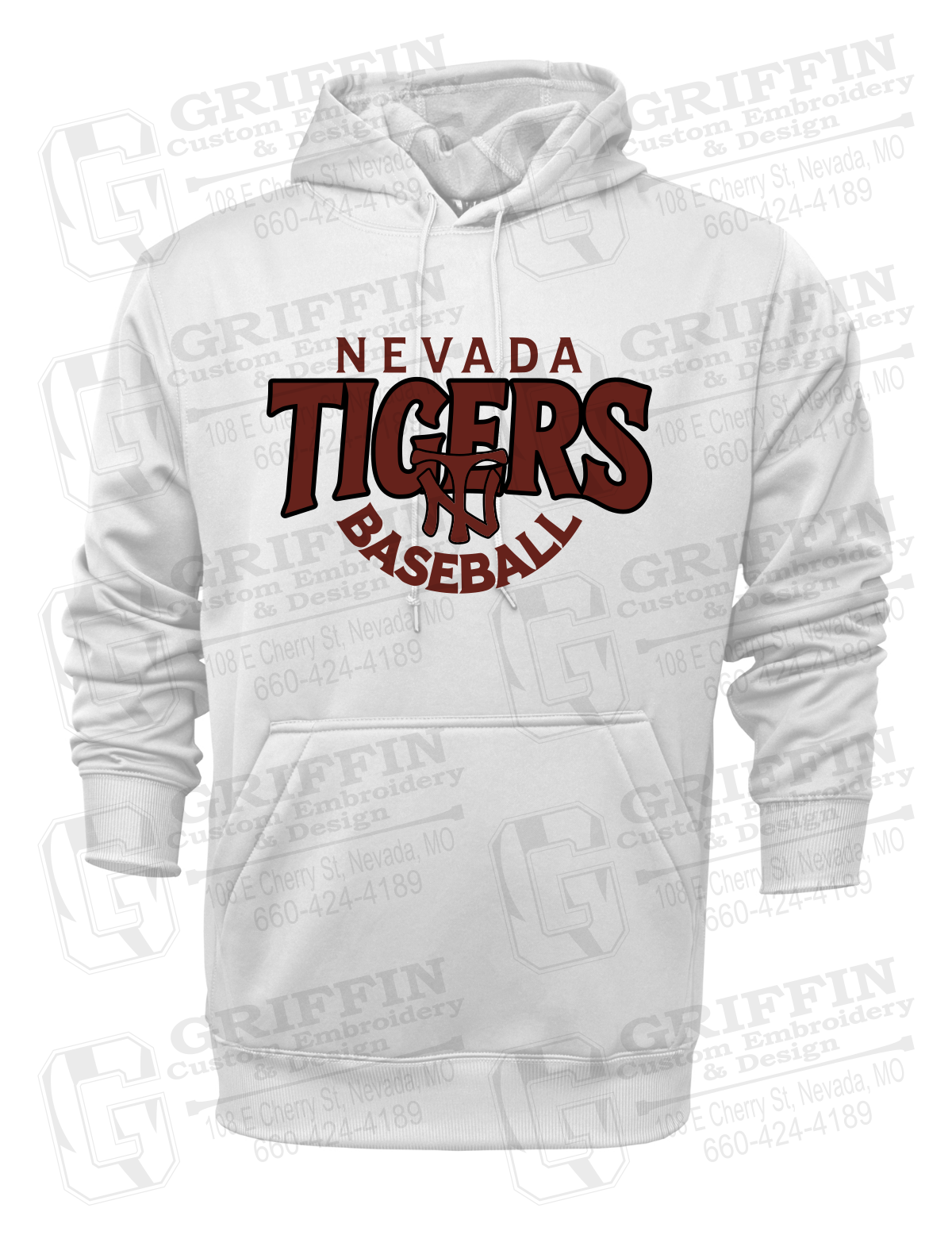 Performance Fleece Hoodie - Baseball - Nevada Tigers 26-T