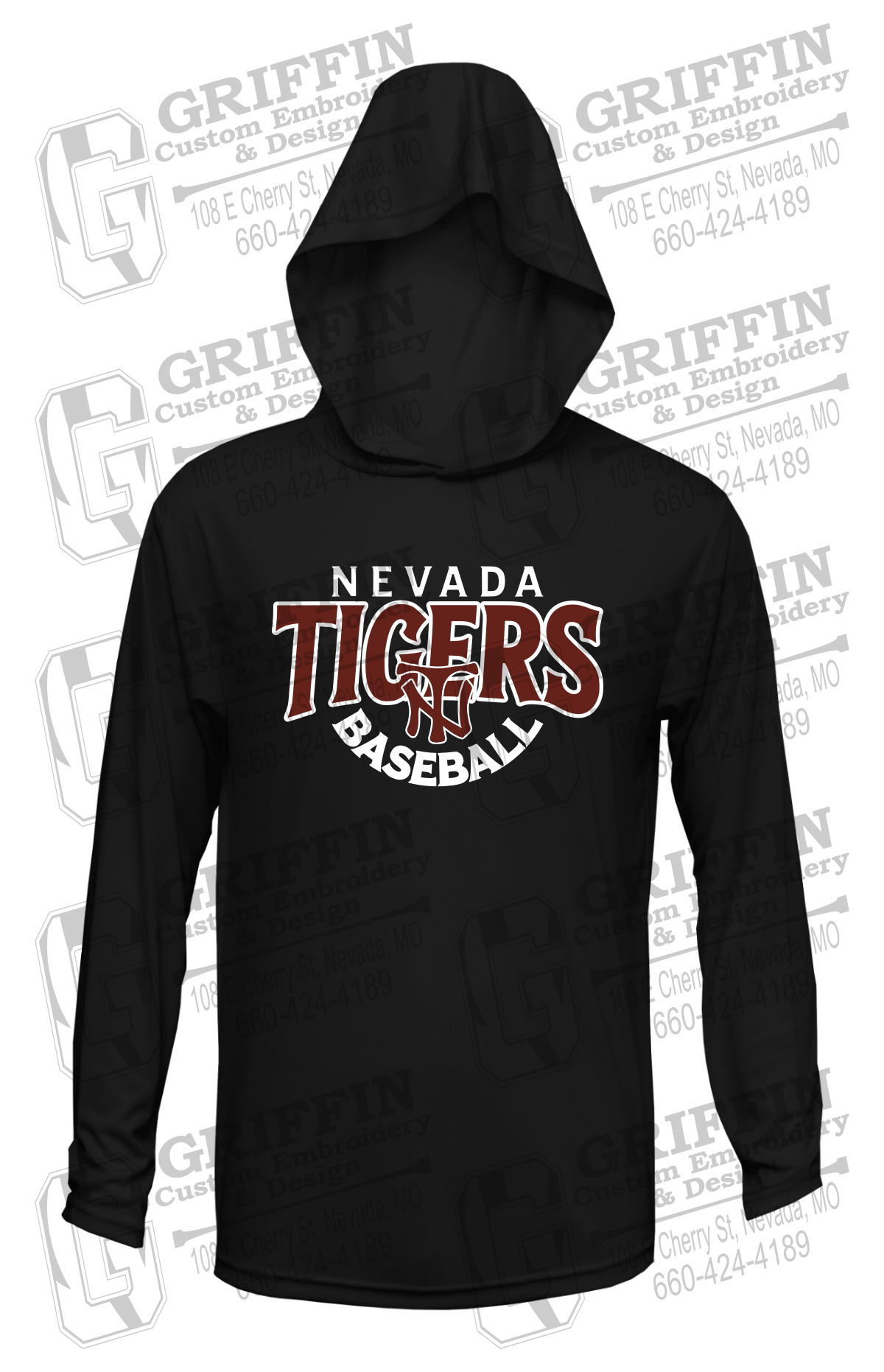 Dry-Fit T-Shirt Hoodie - Baseball - Nevada Tigers 26-T