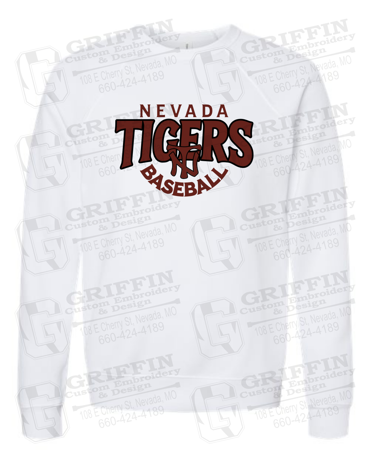 Sponge Fleece Sweatshirt - Baseball - Nevada Tigers 26-T