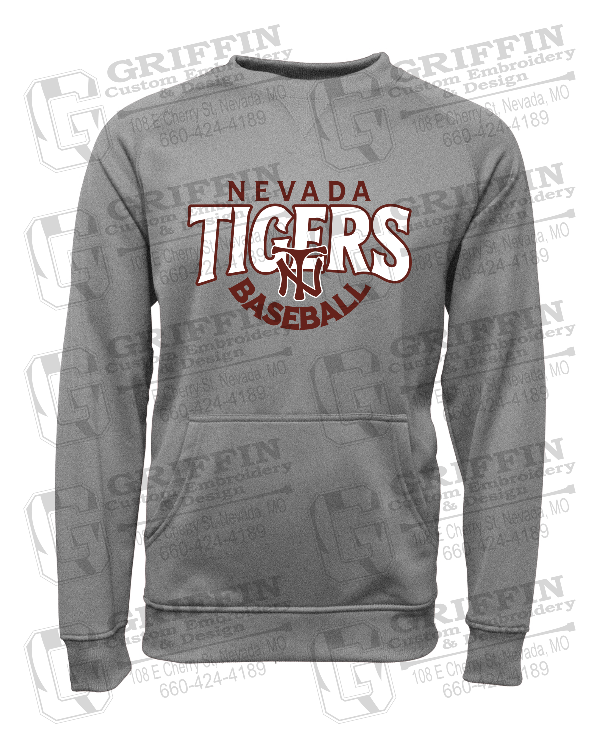 Performance Fleece Sweatshirt - Baseball - Nevada Tigers 26-T