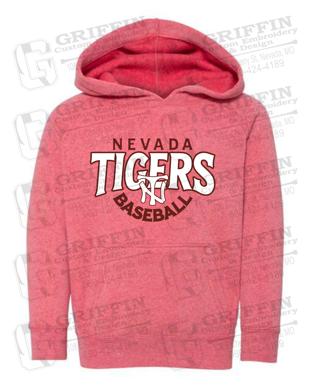 Toddler Hoodie - Baseball - Nevada Tigers 26-T
