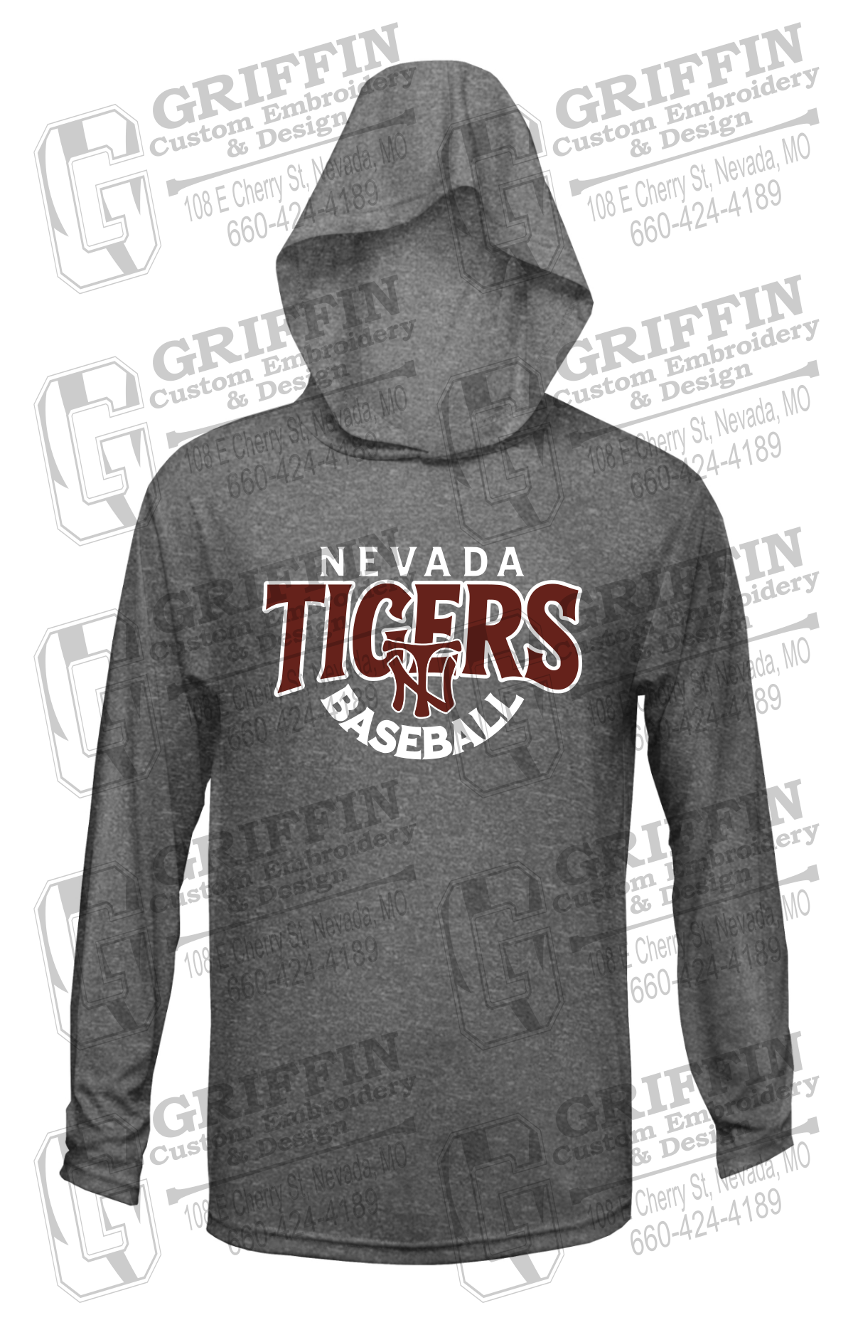 Dry-Fit T-Shirt Hoodie - Baseball - Nevada Tigers 26-T