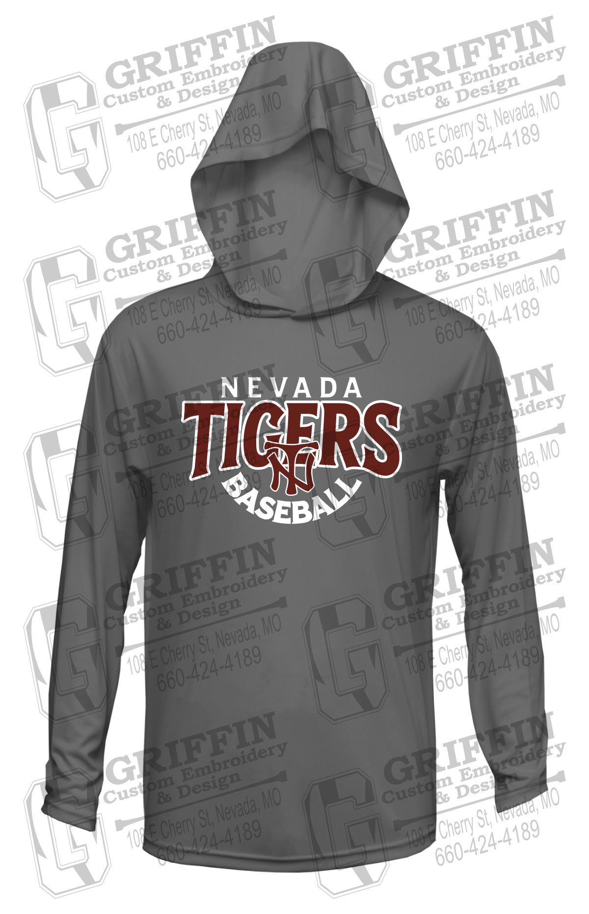 Dry-Fit T-Shirt Hoodie - Baseball - Nevada Tigers 26-T