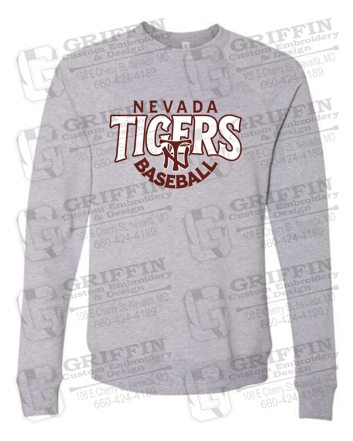 Sponge Fleece Sweatshirt - Baseball - Nevada Tigers 26-T