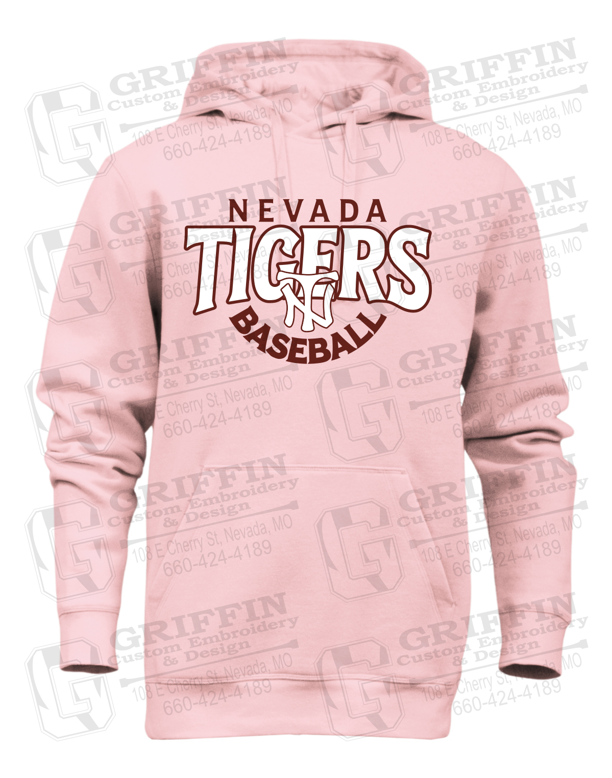 Heavyweight Fleece Hoodie - Baseball - Nevada Tigers 26-T