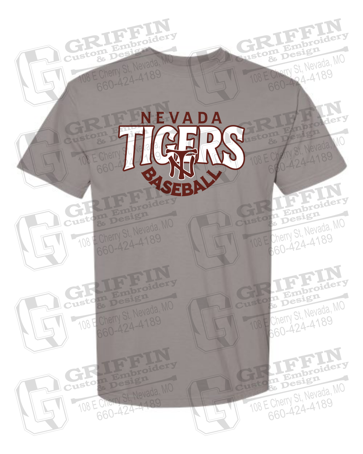 Comfort Colors Short Sleeve T-Shirt - Baseball - Nevada Tigers 26-T