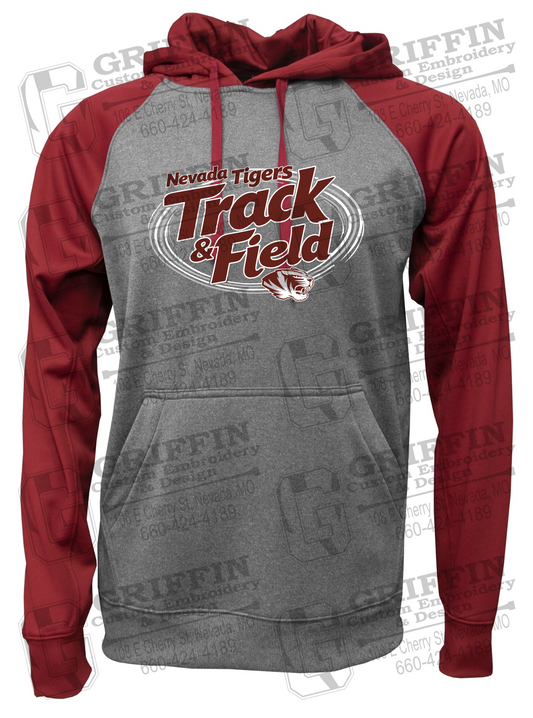 Performance Fleece Raglan Hoodie - Track & Field - Nevada Tigers 26-U