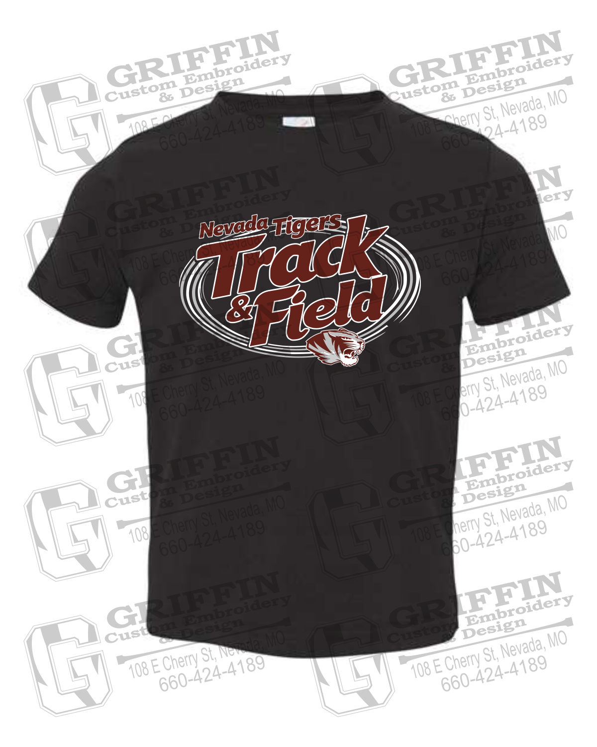 Toddler/Infant Cotton T-Shirt - Track & Field - Nevada Tigers 26-U