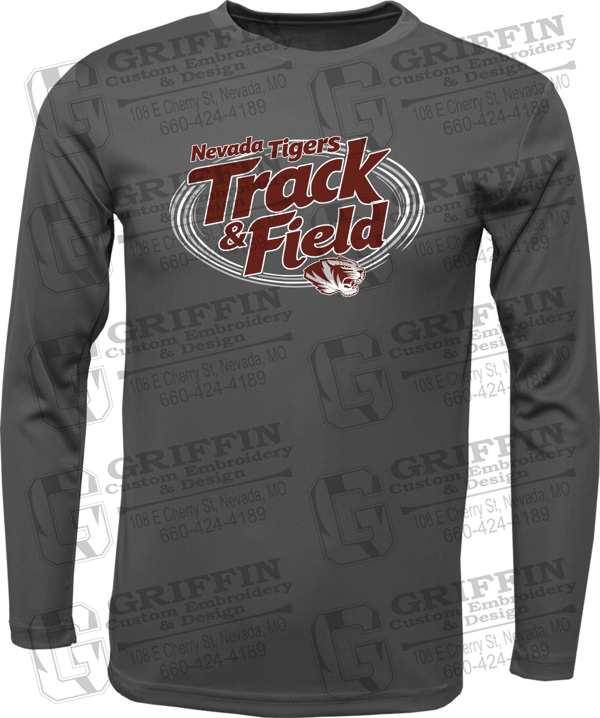 Toddler Dry-Fit Long Sleeve T-Shirt - Track & Field - Nevada Tigers 26-U