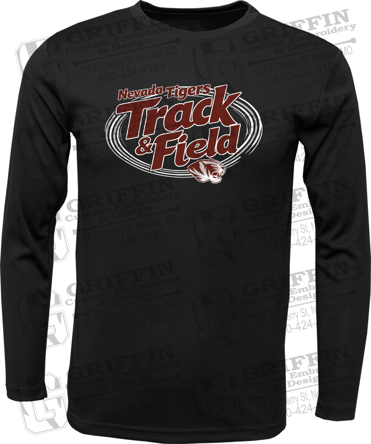 Toddler Dry-Fit Long Sleeve T-Shirt - Track & Field - Nevada Tigers 26-U